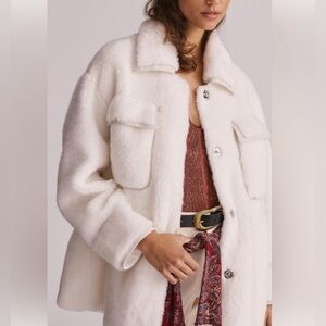 Maeve Cinch Waste Fur Faux Jacket